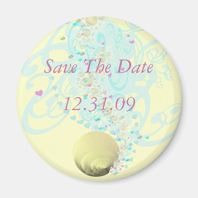 Aimant Juste Mariage de plage (Devant)