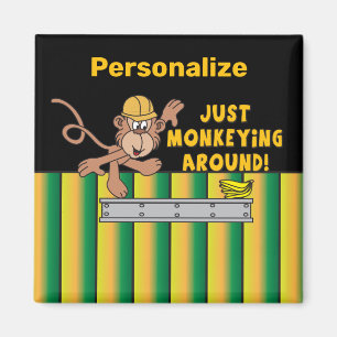 Aimant Juste Monkeen Autour Du Singe