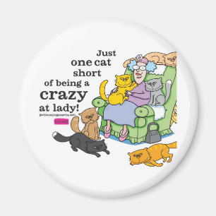 Aimant Juste un chat court d'être Madame folle de chat
