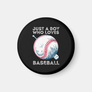 Aimant Juste un garçon qui aime le baseball