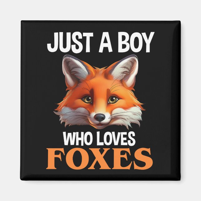 Aimant Juste Un Garçon Qui Aime Les Renards (Devant)