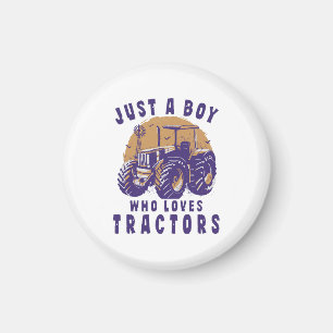 Aimant Juste un garçon qui aime les tracteurs et les cami