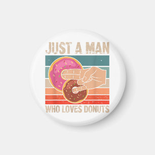 Aimant Juste Un Homme Qui Aime Les Donuts 2 Dans Le Pinky