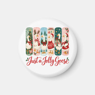 Aimant Juste un Noël de l'oie joyeuse