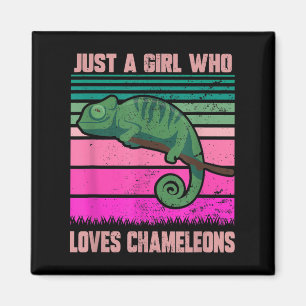 Aimant Juste Une Fille Qui Aime Chameleons Citation Drôle