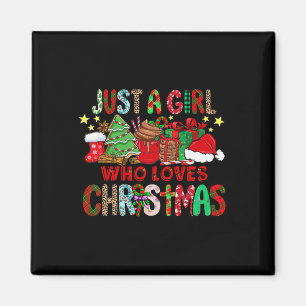 Aimant Juste une fille qui aime le cacao chaud Noël amusa