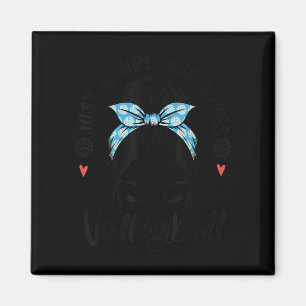 Aimant Juste Une Fille Qui Aime Les Cadeaux De Volley Pou