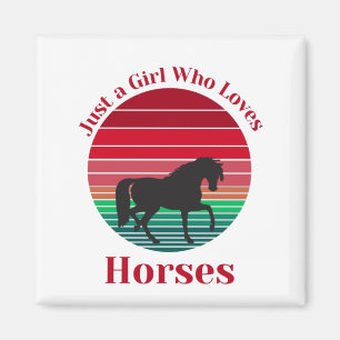 Aimant Juste une fille qui aime les chevaux