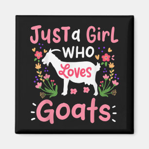 Aimant Juste une fille qui aime les chèvres