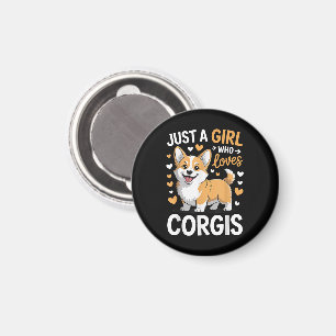 Aimant Juste Une Fille Qui Aime Les Corgis