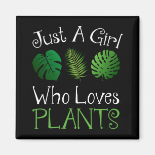 Aimant Juste une fille qui aime les Plantes