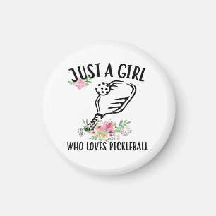 Aimant Juste une fille qui aime Pickleball