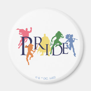 Aimant Justice League Pride Character Silhouettes
