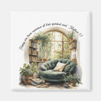Aimant JW 2026 Year Text Matthew 5:3 "Cozy Nook"