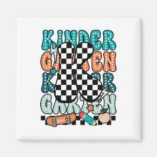 Aimant K Kindergarten Teacher Checkered Back To School Ki