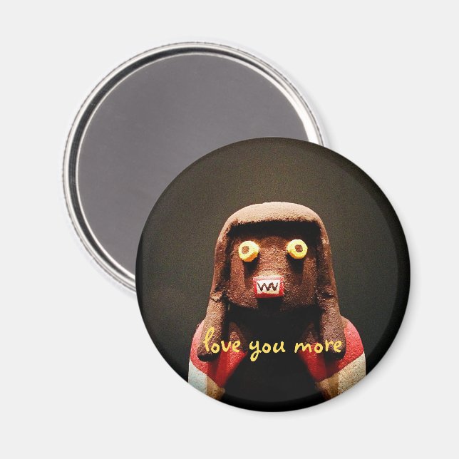 Aimant Kachina Doll Face Amour You Plus Script Drôle mign (Recto/Verso)