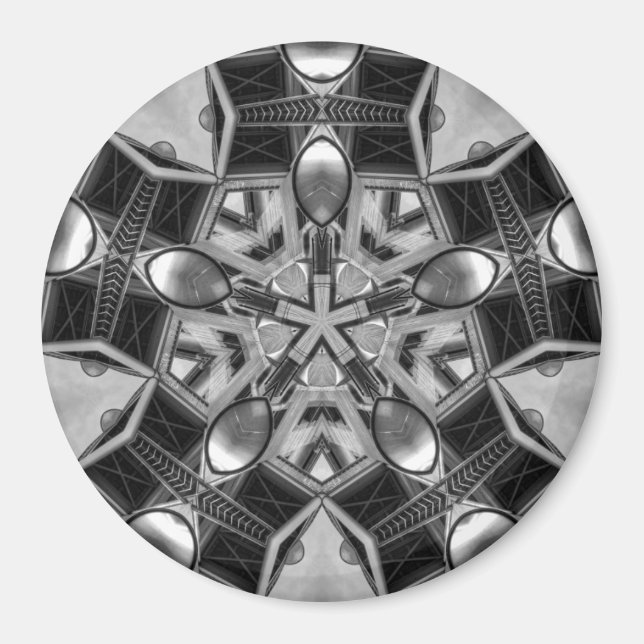 Aimant Kaleidoscope Star gris foncé... (Devant)