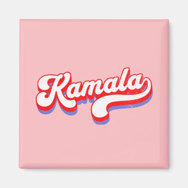 Aimant Kamala Harris 2024 Cute Election 2024 Hot Pink (Devant)
