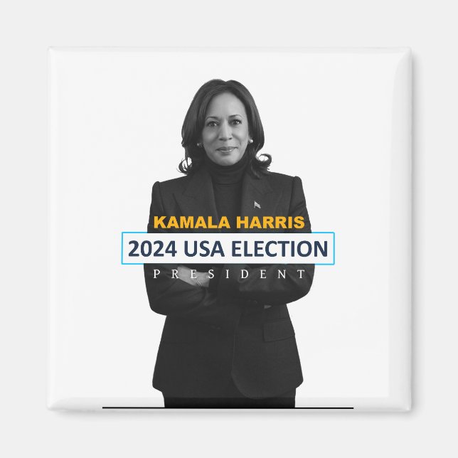 Aimant Kamala Harris USA 2024 Président des élections (Devant)