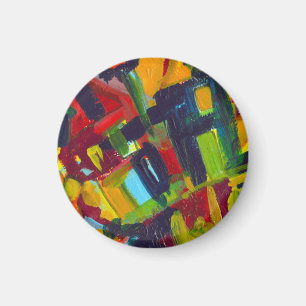 Aimant Kandinsky '304' Peinture Abstraite colorée