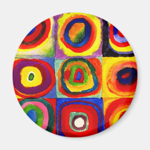 Aimant Kandinsky Farbstudie Quadrates Cercles Art