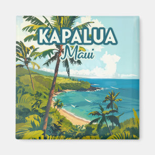 Aimant Kapalua Maui Hawaii Bay Beach Vacances Rétro