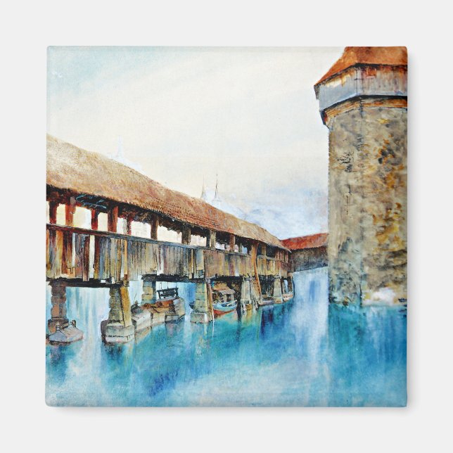 Aimant Kapellbrucke, peinture d'art, (Devant)