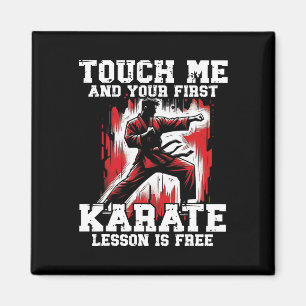 Aimant Karate Drôle Pour Hommes Judo Touchez-Moi Premier 