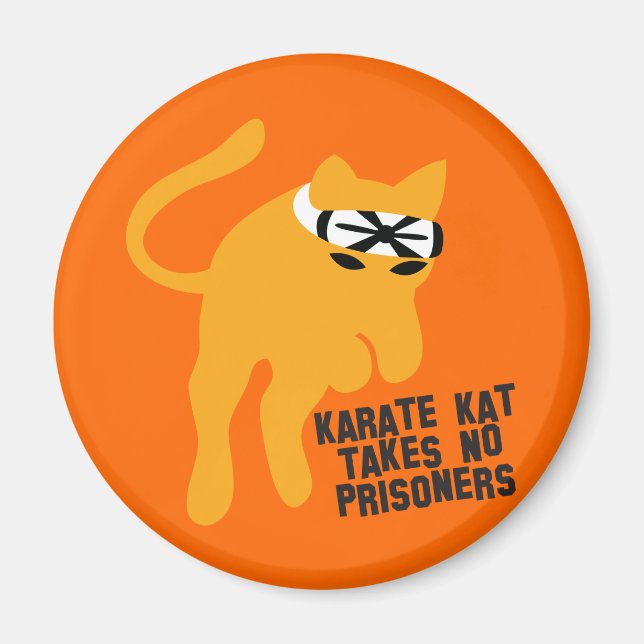Aimant Karate KAT (chat) n'enlève aucun prisonnier (Devant)