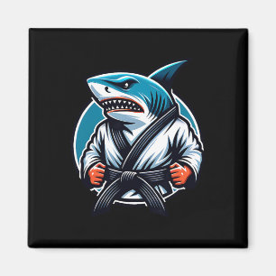 Aimant Karate Shark avec ceinture noire