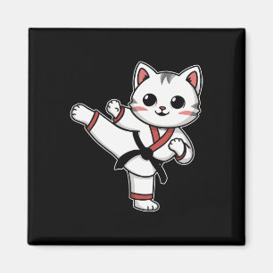 Aimant Karate Taekwondo Funny Chat Jiu Jitsu Femmes Fille