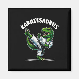 Aimant Karatesaurus dinosaure drôle T Rex en Gi de karaté