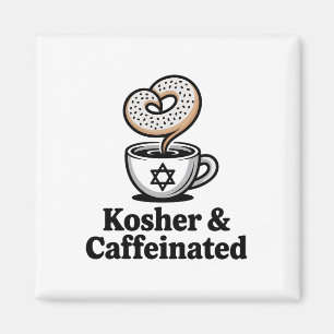 Aimant Kasher et café juif à la caféine Hanoukka