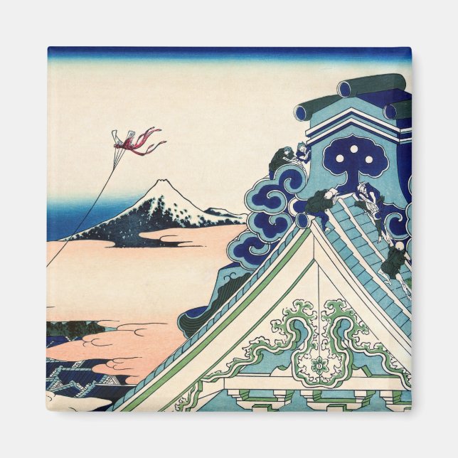Aimant Katsushika Hokusai - Asakusa Honganji temple, Edo (Devant)