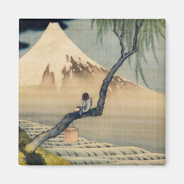 Aimant Katsushika Hokusai - Garçon regardant le Mont Fuji (Devant)