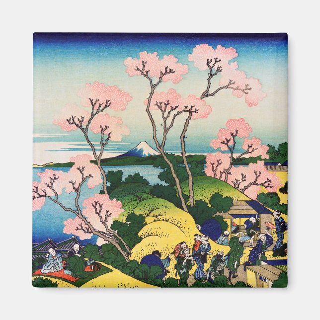 Aimant Katsushika Hokusai - Gotenyama, Tokaido, Shinagawa (Devant)