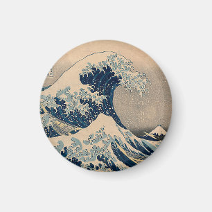Aimant Katsushika Hokusai. La Grande Vague au large de Ka