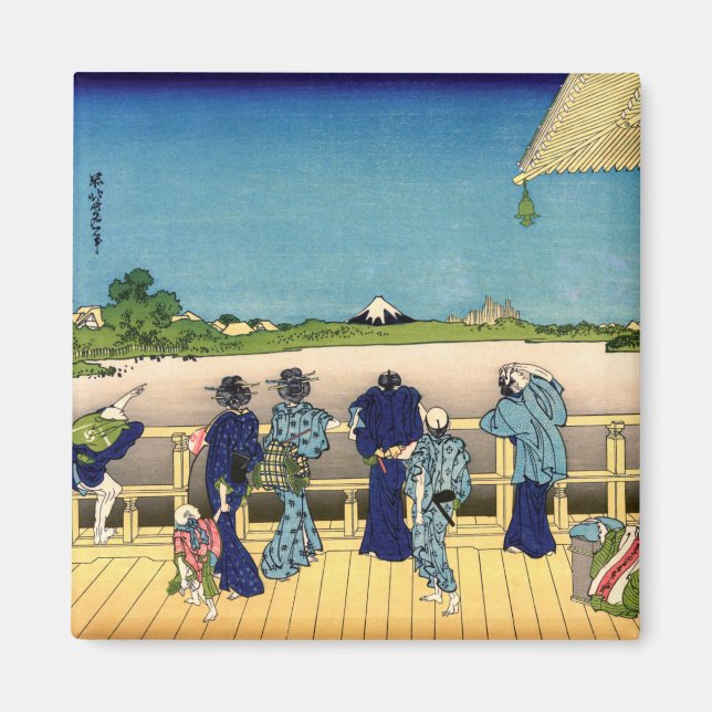 Aimant Katsushika Hokusai - Salle de Sazai, Temple 500 Ra (Devant)