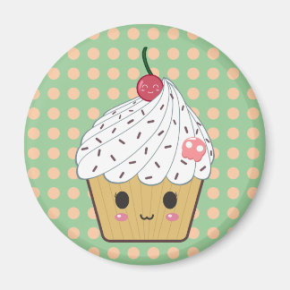 Aimant Kawaii Cupcake en Pois