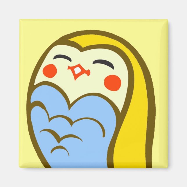 Aimant Kawaii Happy Owl (Devant)