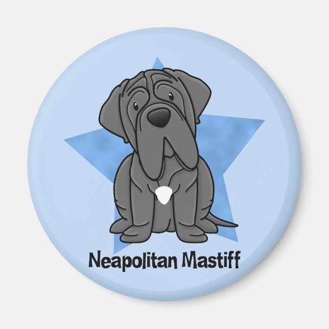 Aimant Kawaii Star Neapolitain Mastiff (Devant)