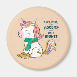 Aimant Kawaii Unicorn   Hiver et Sweat - shirt à capuche