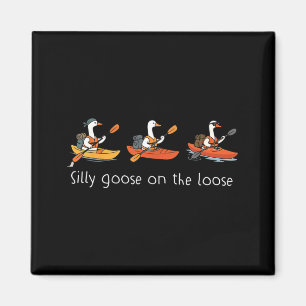 Aimant Kayak Cute Silly Goose en liberté été extérieur