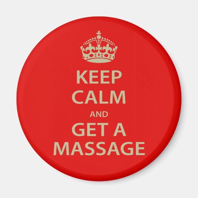 Aimant Keep Calm and Get a massage (Devant)