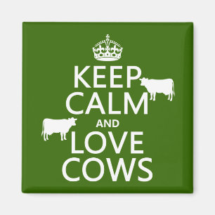 Aimant Keep Calm and Love Cows