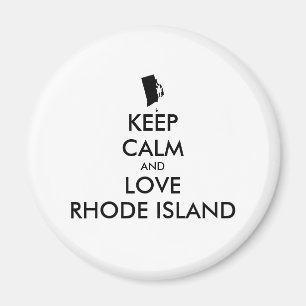 Aimant KEEP CALM et LOVE RHODE ISLAND personnalisables