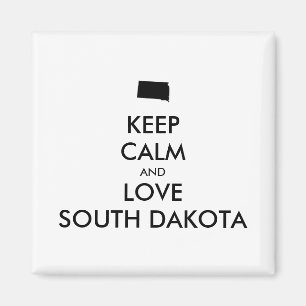 Aimant KEEP CALM et LOVE SOUTH DAKOTA