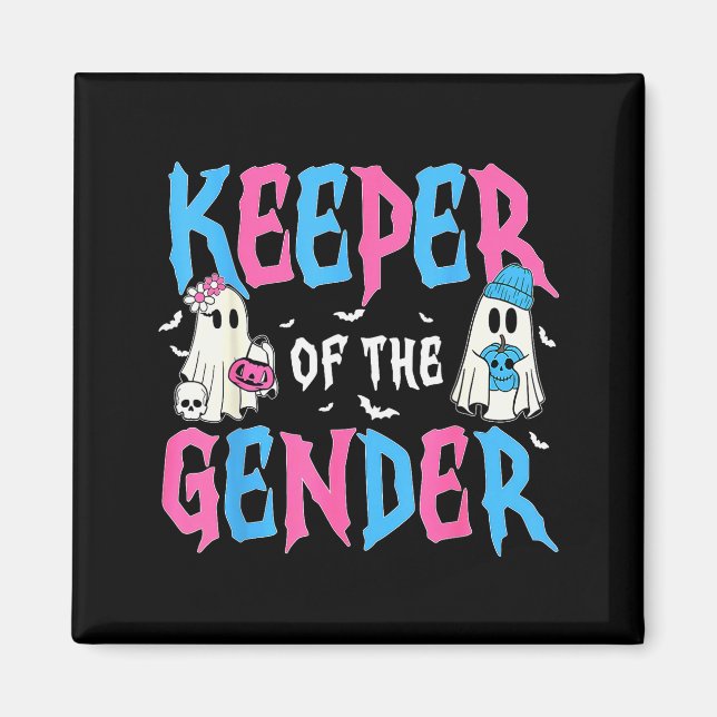 Aimant Keeper Of The Gender Pumpkin Halloween Baby Gender (Devant)