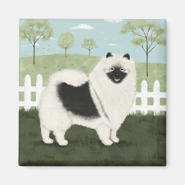 Aimant Keeshond de campagne (Devant)