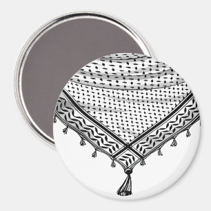 Aimant Keffiyeh Écharpe palestinienne tissu traditionnel
